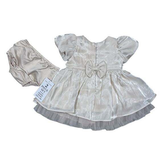 Rare Editions Baby Girl Shimmer Social Dress 3-6M Holiday Special Occasion NWT - Picture 2 of 8